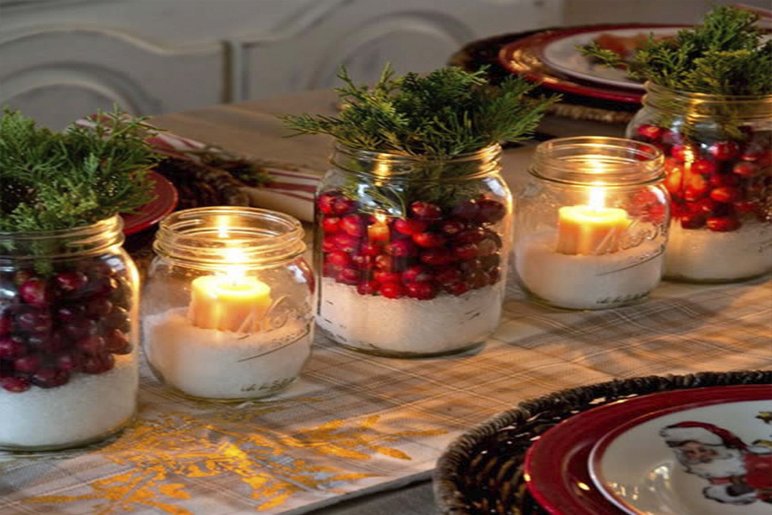 Arranjos de Natal em Vasos de Vidro: 7 Formas Criativas